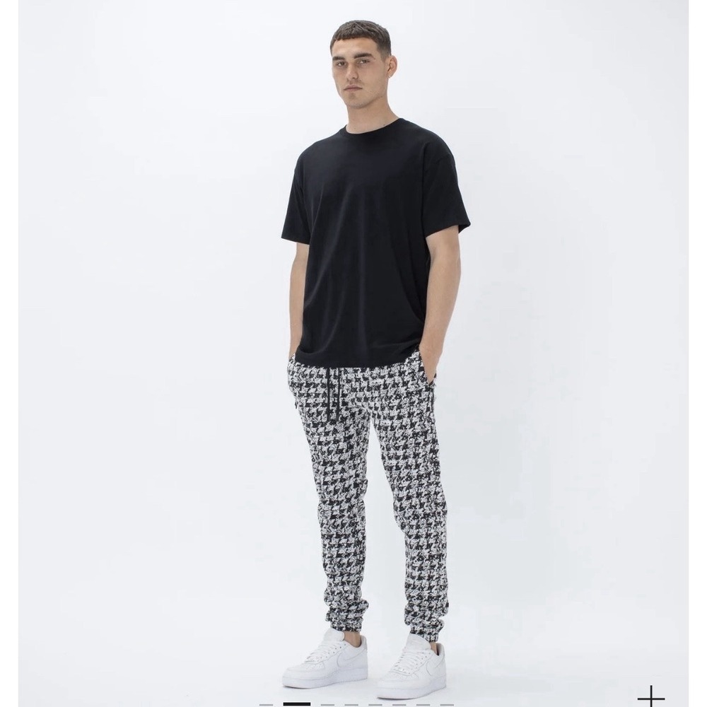 Zanerobe Sureshot Jogger Pants Men 29 HT Flight Slim Taper Sweatpants Black Whit